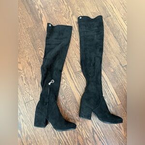 Browns wishbone collection-Black Suede Over-the-Knee Boots